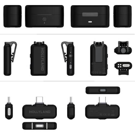 Hollyland Lark Max 2 Ultimate Combo - zestaw, bezprzewodowy system mikrofonowy, 2x TX, 2x RX, 2x słuchawka_Etui, odbiornik usb-c, nadajnik_2